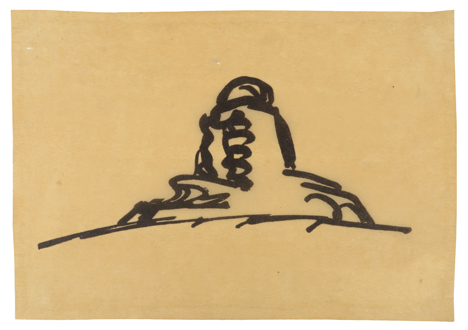 letzte Entwurfsskizze Mendelsohns für den Einsteinturm, 1920