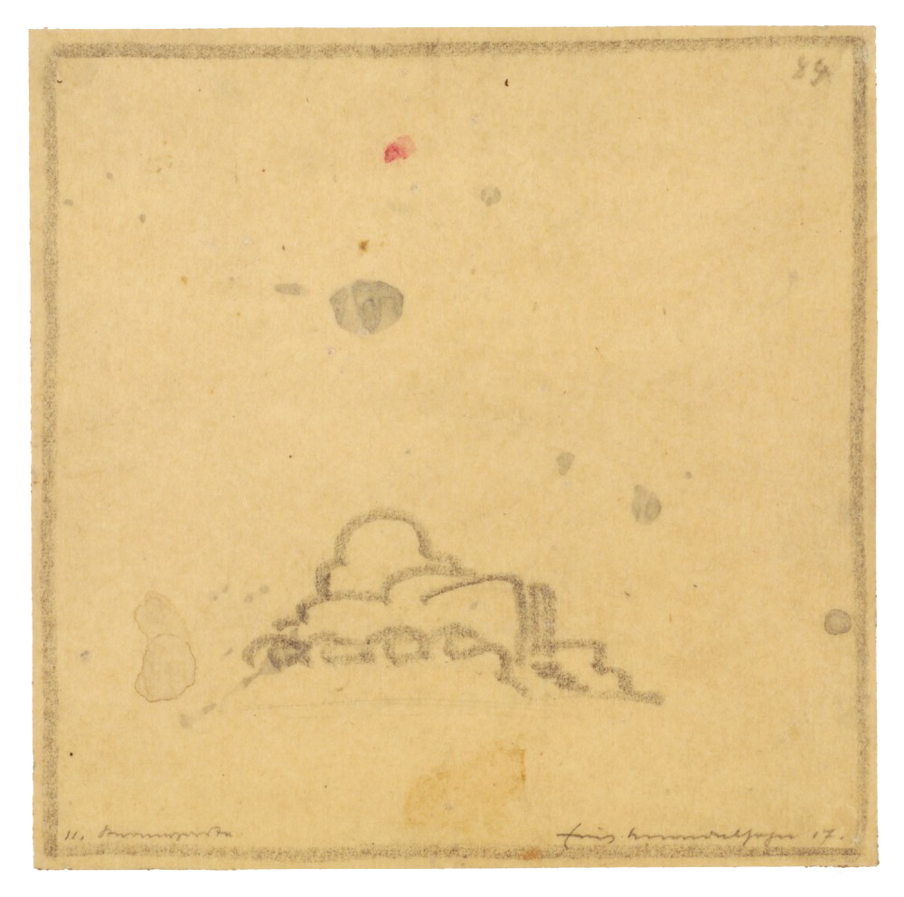Sternwarte, Zeichnung aus dem I. Weltkrieg