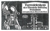 Werbeanzeige von Carl Zeiss Jena mit dem Einsteinturm
